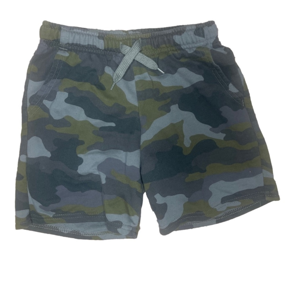 Cat & Jack Boys Pull on At the Knee Knit Shorts Olive Green Youth Small
